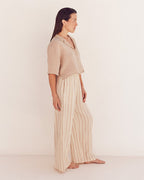Sagar Gauze Crop Shirt – Pant Set