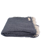 Little Fishies Gauze Receiving Blanket – Navy