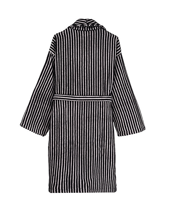 Stripe Dot Robe – Black