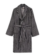 Stripe Dot Robe – Black