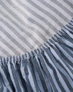 Classic Micro Twill Stripe Melange Sheet Set Indigo