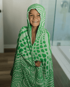 Checker Turtle Hooded Kids Bath Towel