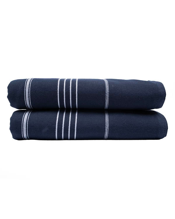 Classic Fringeless XL Bath Bundle 2 Pack – Navy