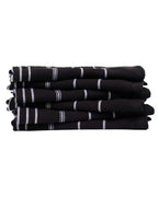 Classic Bath Washcloth Bundle- 6 Pack – Black