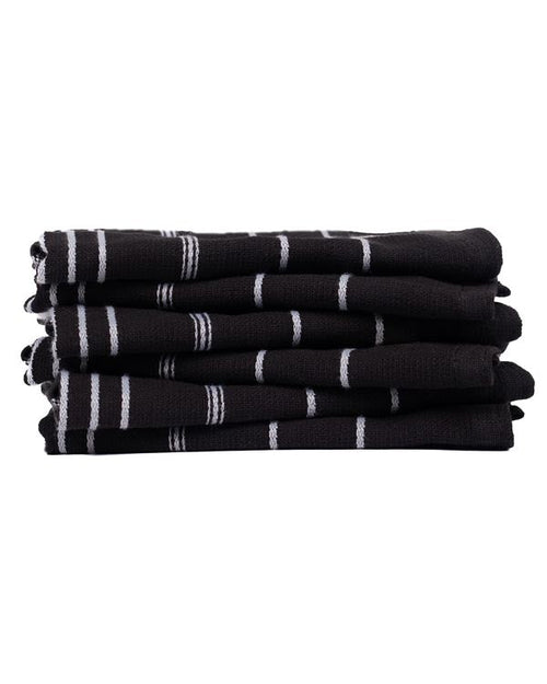 Classic Bath Washcloth Bundle- 6 Pack – Black