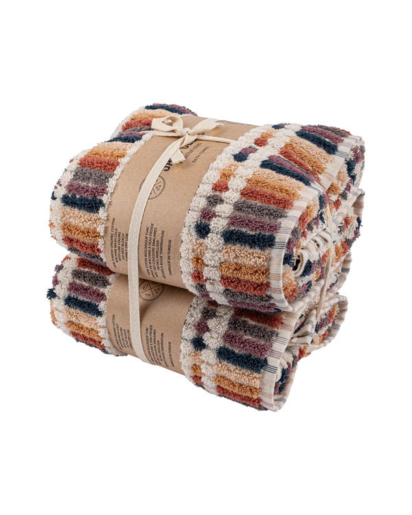 Dashes Stripe Bath Bundle – 2 Pack – Spice