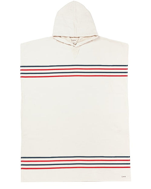 Border Classic Stripe Poncho – Red / Navy