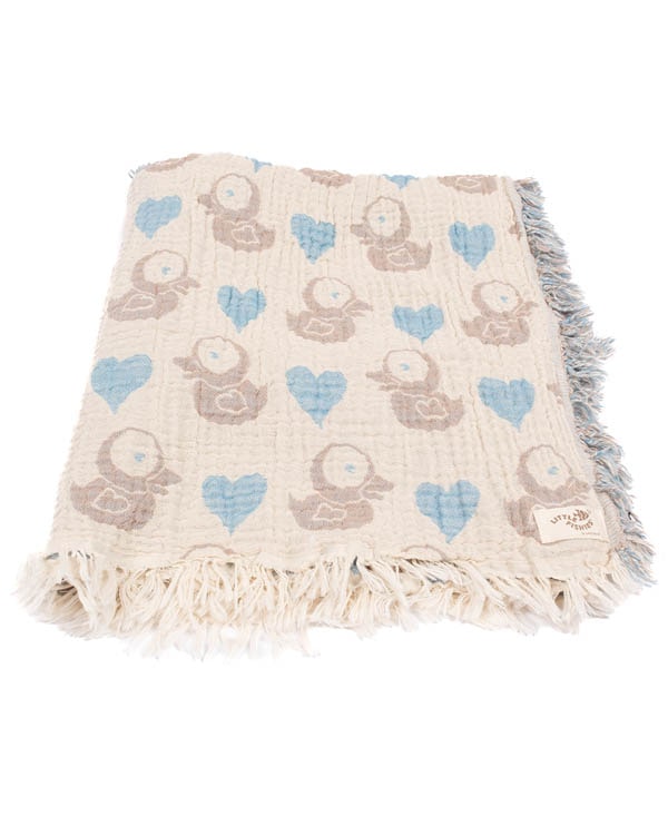 Ducky Gauze Receiving Blanket Single with Pouch