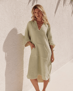 Falta Gauze Hooded Poncho – Sage