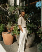 Sagar Gauze Crop Shirt – Pant Set