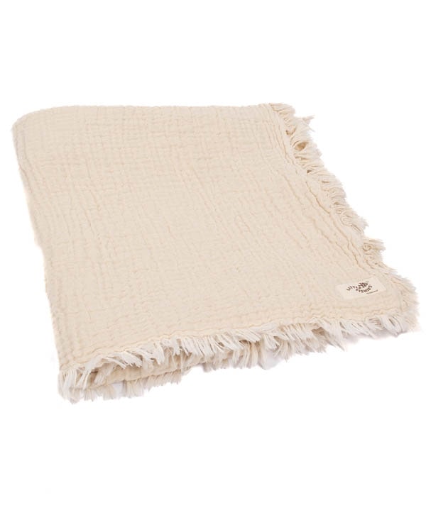 Little Fishies Gauze Receiving Blanket – Natural