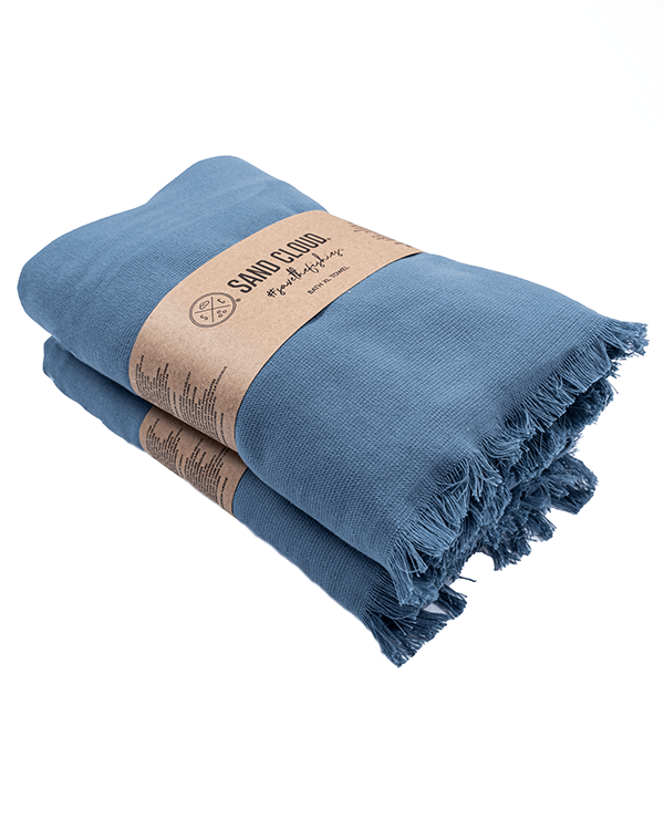 Micro Waffle Hand Bath Bundle – 2 Pack – Slate Blue