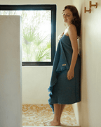 Micro Waffle XL Bath Bundle – 2 Pack -Slate Blue